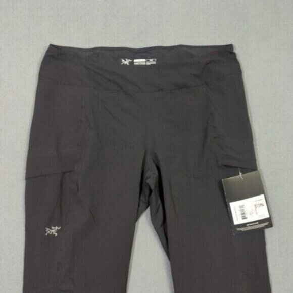 Arc'teryx Pants Women's 12 Black Sabria Lightweight Nylon Pull On Drawcord NWT - Picture 2 of 14